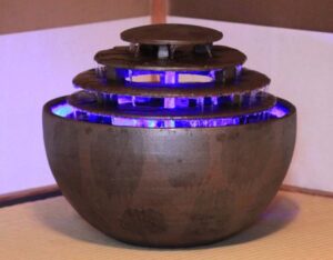 重蔵窯　 利休信楽水琴窟　琴音Ｂ−３ 【未使用品】 利休信楽水琴窟 光の琴音−200 - 重蔵窯