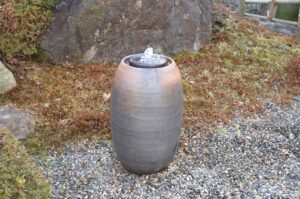 重蔵窯　 利休信楽水琴窟　琴音Ｂ−３ 【未使用品】 和風 庭 置物 水琴窟 室内用 信楽焼 すいきんくつ 琴音 ことね S