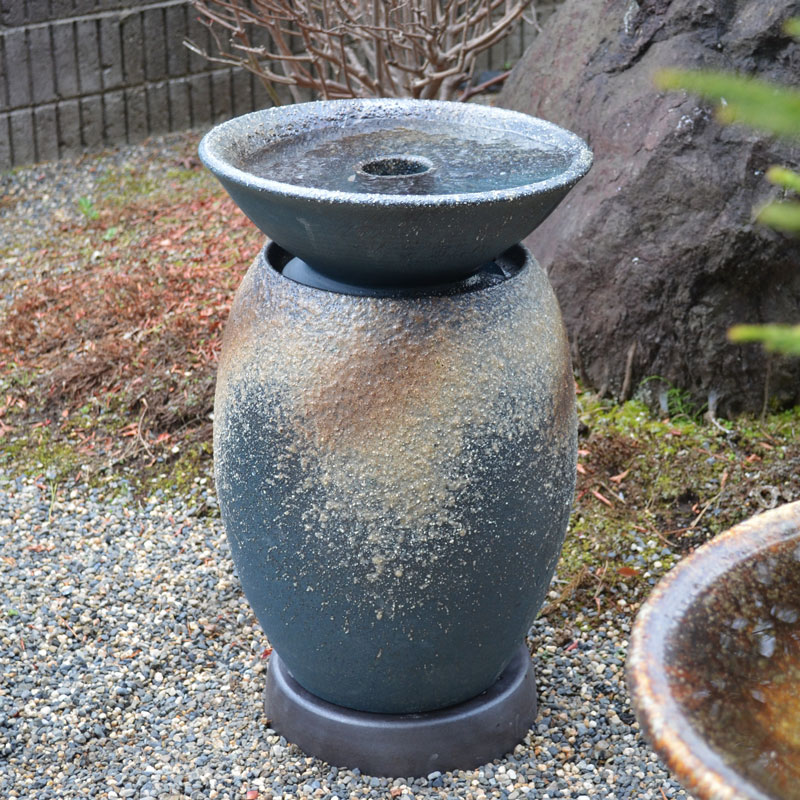 利休信楽水琴窟 琴音W−03 - 重蔵窯